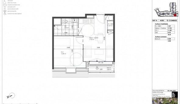 Logement tudiant T2 à Darntal (76160)
