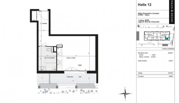 Logement tudiant T2 à Dijon (21000)