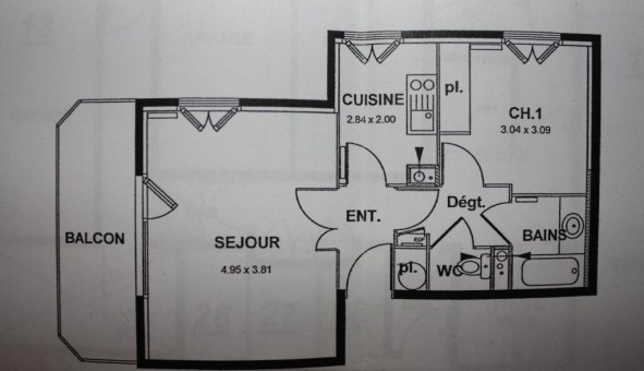 Logement étudiant Location T2 Vide Dijon (21000)