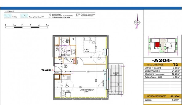 Logement tudiant T2 à Dijon (21000)