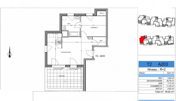 Logement tudiant T2 à Dijon (21000)