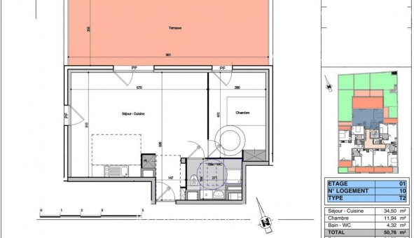 Logement tudiant T2 à Dijon (21000)