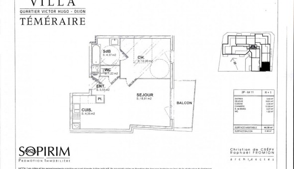 Logement tudiant T2 à Dijon (21000)