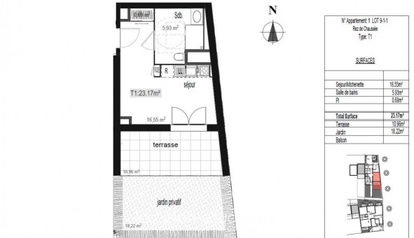 Logement tudiant T2 à Dijon (21000)