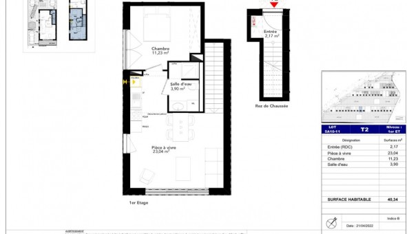 Logement �tudiant T2 &agrave; Dijon (21000)