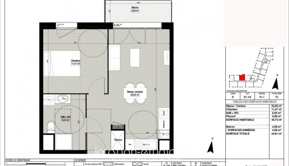 Logement �tudiant T2 &agrave; Douai (59500)