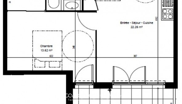 Logement �tudiant T2 &agrave; �chirolles (38130)