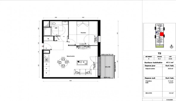 Logement �tudiant T2 &agrave; Erquinghem Lys (59193)