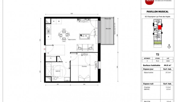 Logement �tudiant T2 &agrave; Erquinghem Lys (59193)