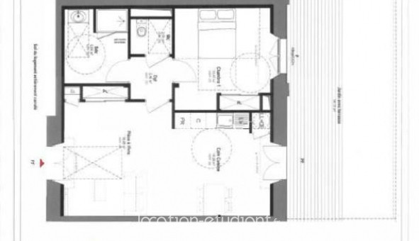 Logement �tudiant T2 &agrave; Fontainebleau (77300)