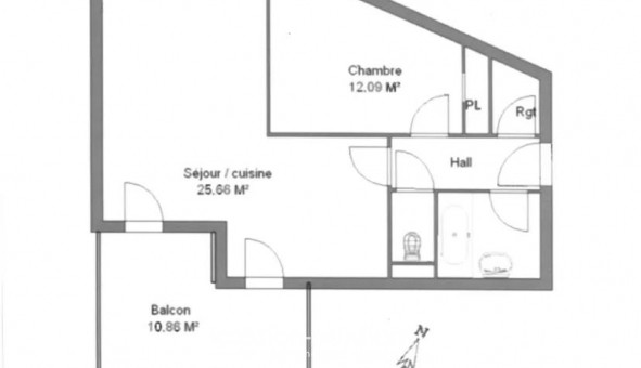 Logement tudiant T2 à Francheville (69340)