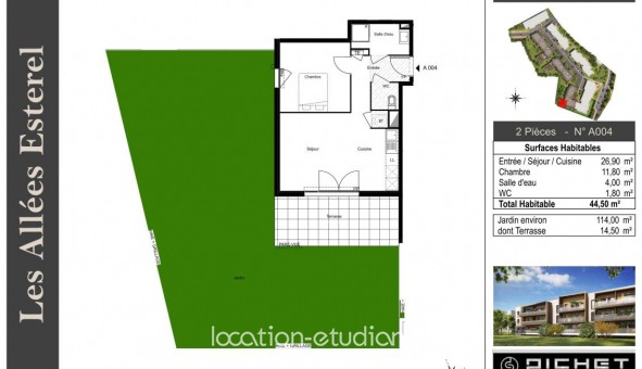 Logement tudiant T2 à Frjus (83600)