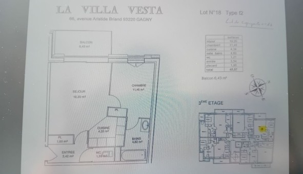 Logement �tudiant T2 &agrave; Gagny (93220)