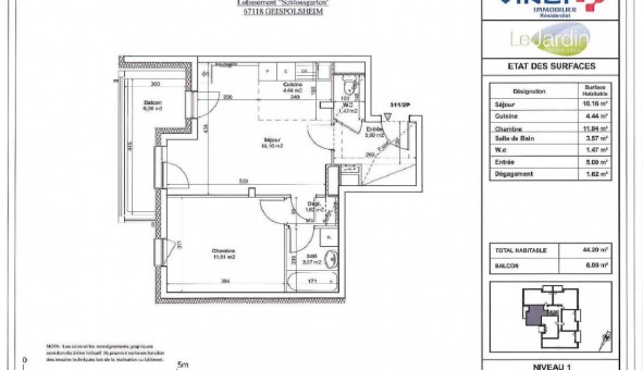 Logement �tudiant T2 &agrave; Geispolsheim (67400)