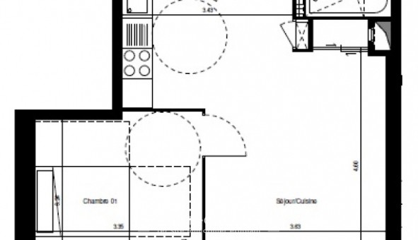 Logement tudiant T2 à Grenoble (38000)