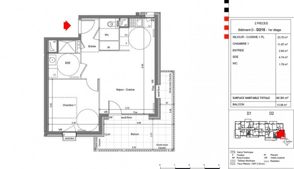 Logement tudiant T2 à Grenoble (38000)