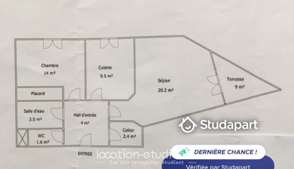 Logement �tudiant T2 &agrave; Grenoble (38000)