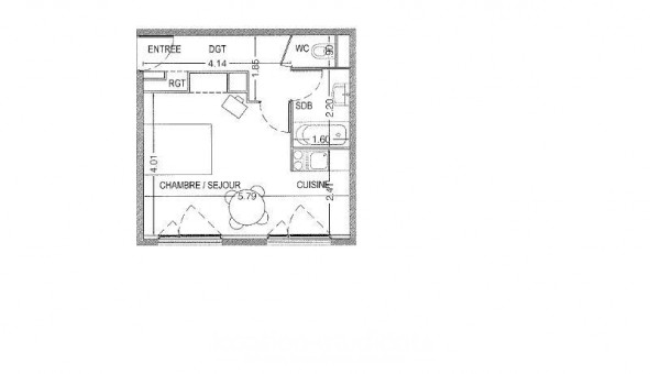 Logement �tudiant T2 &agrave; Grenoble (38000)