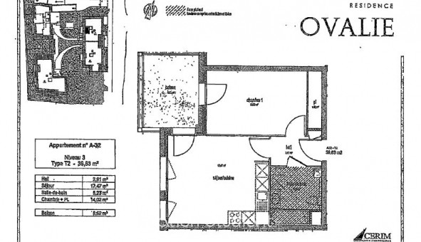 Logement �tudiant T2 &agrave; Grenoble (38000)