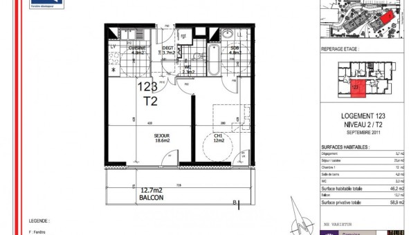 Logement tudiant T2 à Hallennes lez Haubourdin (59320)