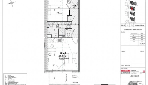 Logement �tudiant T2 &agrave; H�rouville Saint Clair (14200)