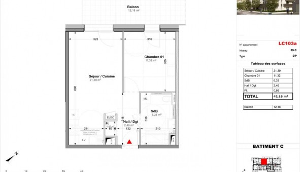 Logement tudiant T2 à Huningue (68330)