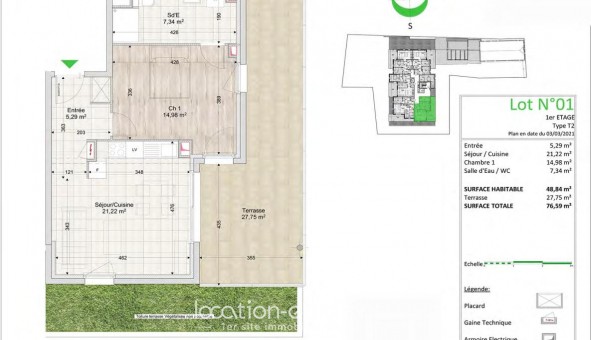 Logement �tudiant T2 &agrave; Illfurth (68720)