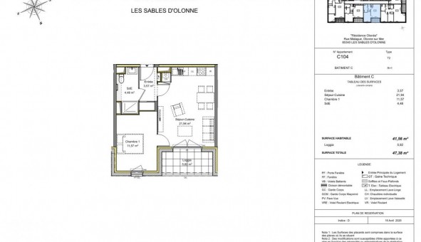 Logement tudiant T2 à L'le d'Olonne (85340)