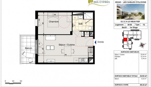 Logement tudiant T2 à L'le d'Olonne (85340)