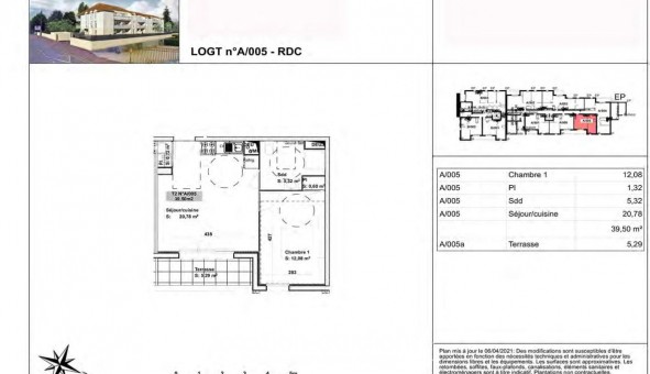 Logement tudiant T2 à La Chapelle Saint Mesmin (45380)
