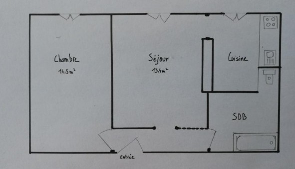 Logement tudiant Location T2 Vide La Mulatire (69350)