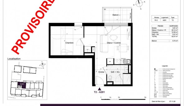 Logement �tudiant T2 &agrave; La Rochelle (17000)