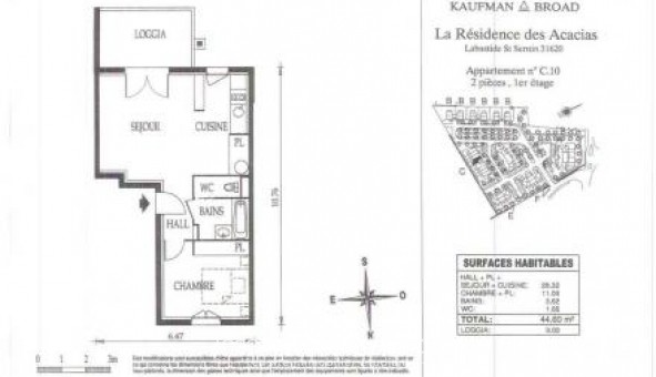 Logement tudiant T2 à Labastide Saint Sernin (31620)