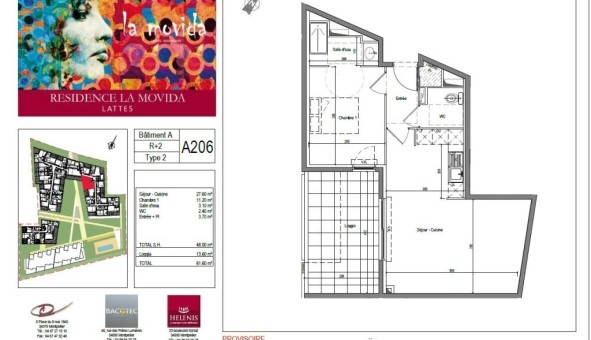 Logement tudiant Location T2 Vide Lattes (34970)