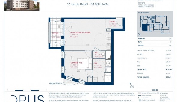 Logement tudiant T2 à Laval (53000)