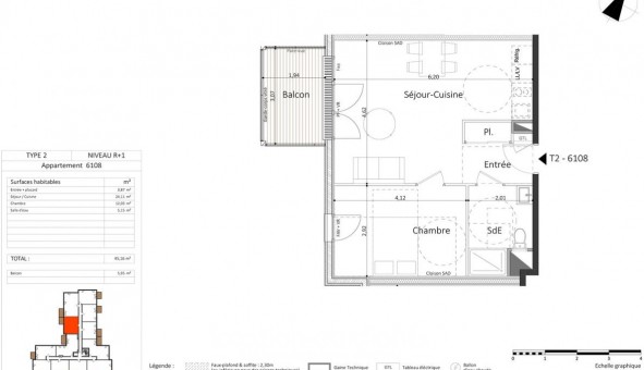 Logement tudiant T2 à Laval (53000)