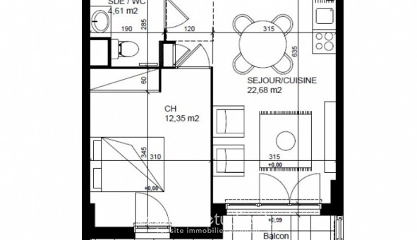 Logement �tudiant T2 &agrave; Le Pont de Claix (38800)