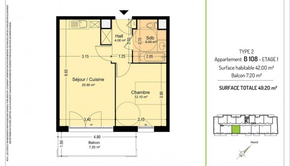 Logement tudiant T2 à Lens (62300)