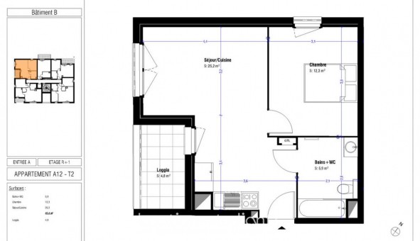 Logement tudiant T2 à Lens (62300)