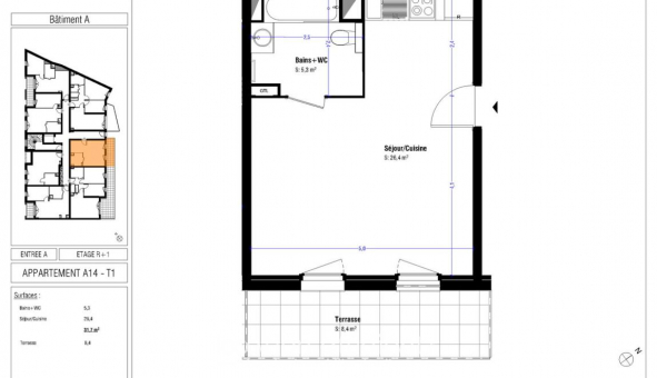 Logement �tudiant T2 &agrave; Lens (62300)