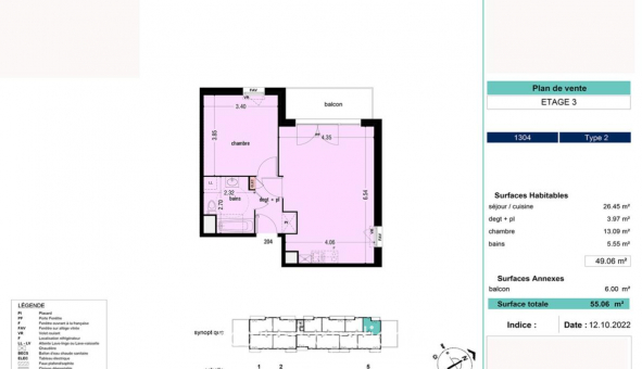 Logement �tudiant T2 &agrave; Lens (62300)