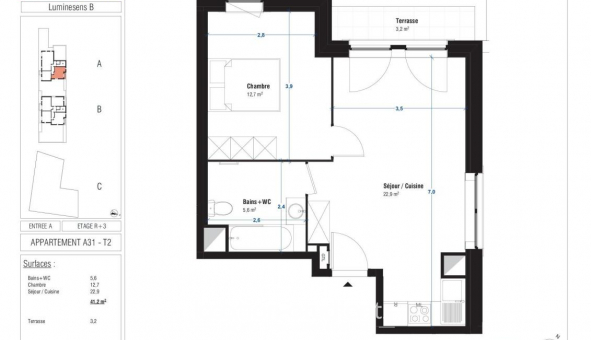 Logement �tudiant T2 &agrave; Lens (62300)
