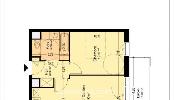 Logement �tudiant T2 &agrave; Lens (62300)