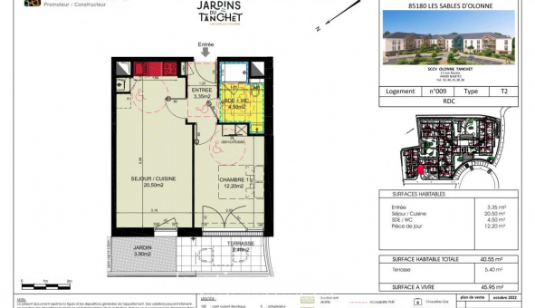 Logement tudiant T2 à Les Sables d'Olonne (85180)