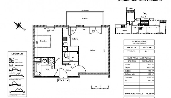 Logement �tudiant T2 &agrave; Les Sorini�res (44840)