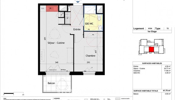 Logement �tudiant T2 &agrave; Les Sorini�res (44840)