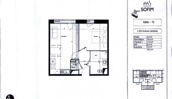 Logement �tudiant T2 &agrave; Lezennes (59260)