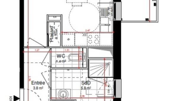 Logement tudiant T2 à Lille (59800)