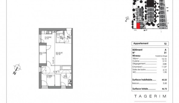 Logement tudiant T2 à Lille (59800)