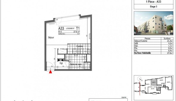 Logement tudiant T2 à Lille (59800)